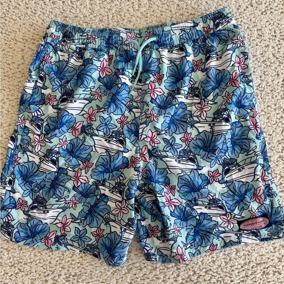 Vineyard Vines, Boys' Printed Chappy Swim Trunks, Size Large - Picture 1 of 7